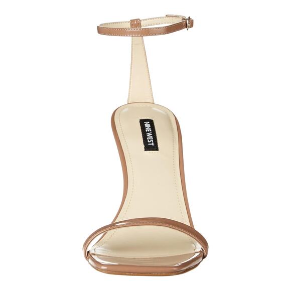 Nine West Women's Yess Square Toe Tapered Heel Dress Sandals Beige Size 8 1/2 - Picture 3 of 5